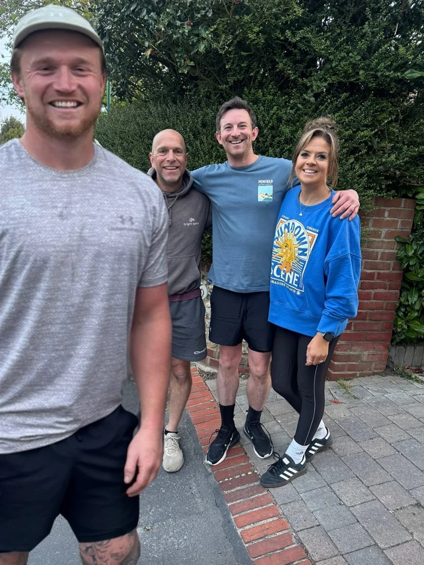 Four JungleFit members together outdoors