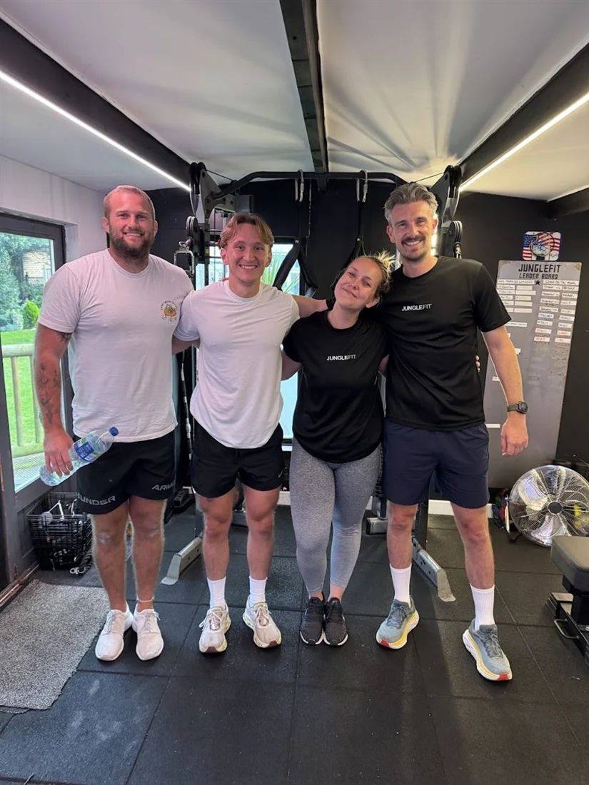 JungleFit members together in the studio after a session