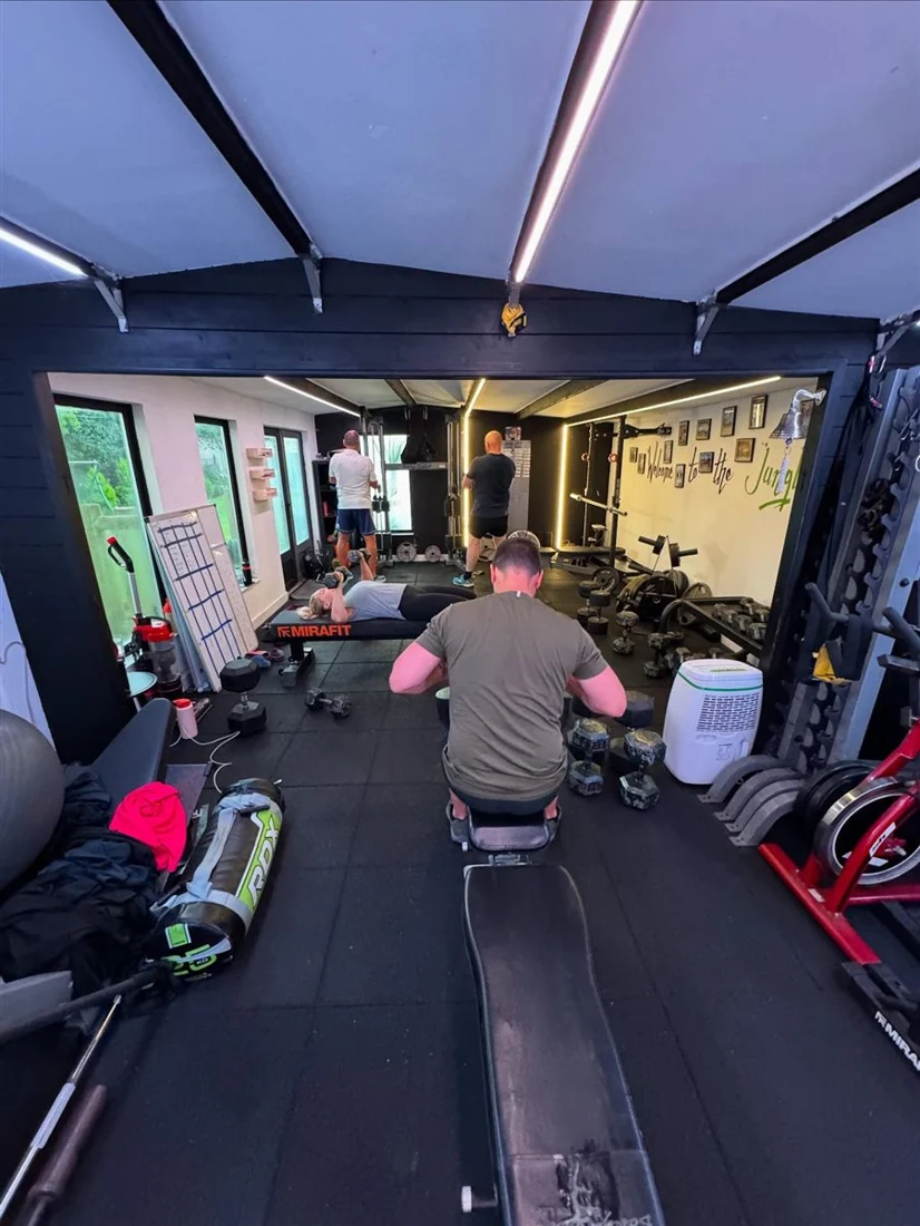 Members training in the studio during a session