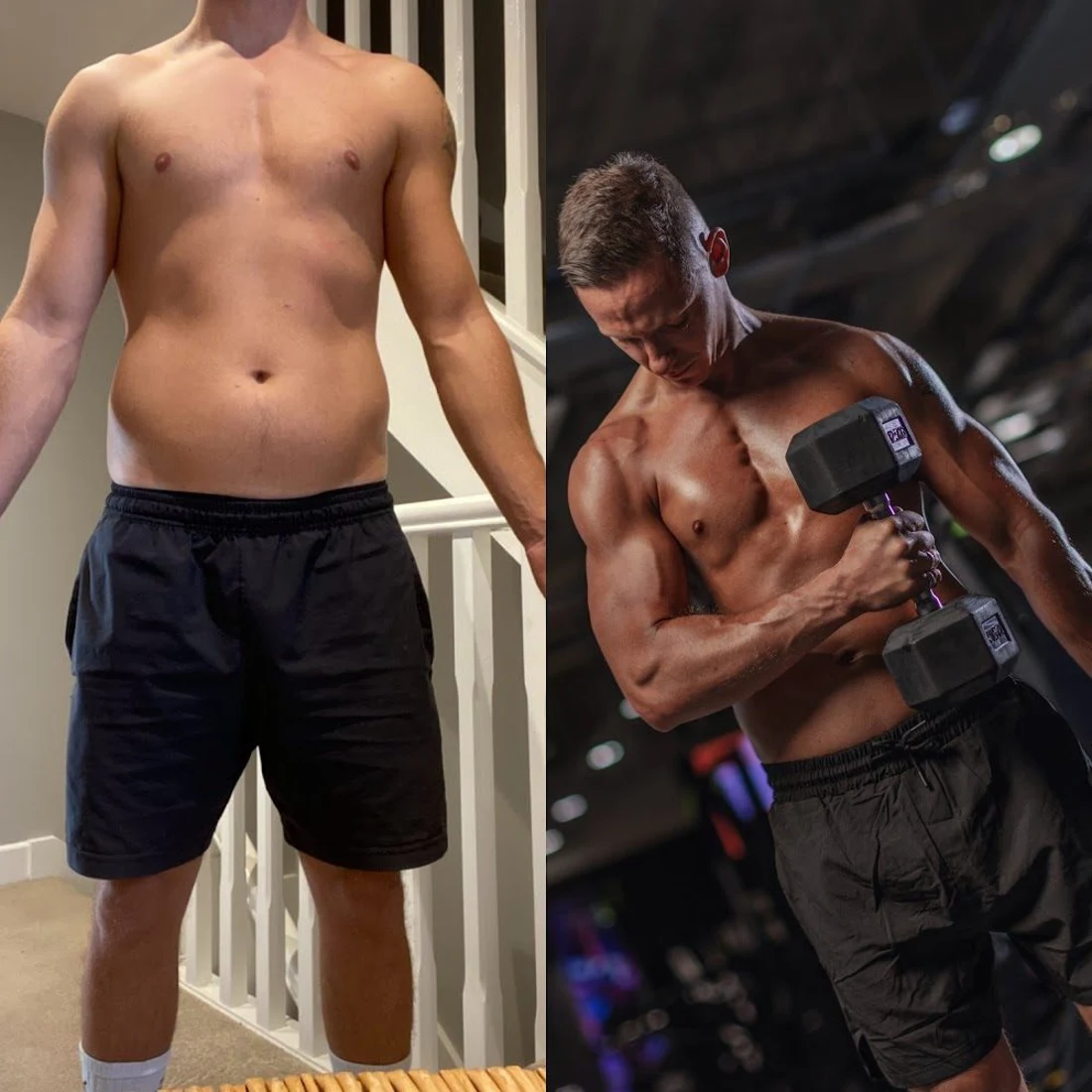 Anders’s before and after progress