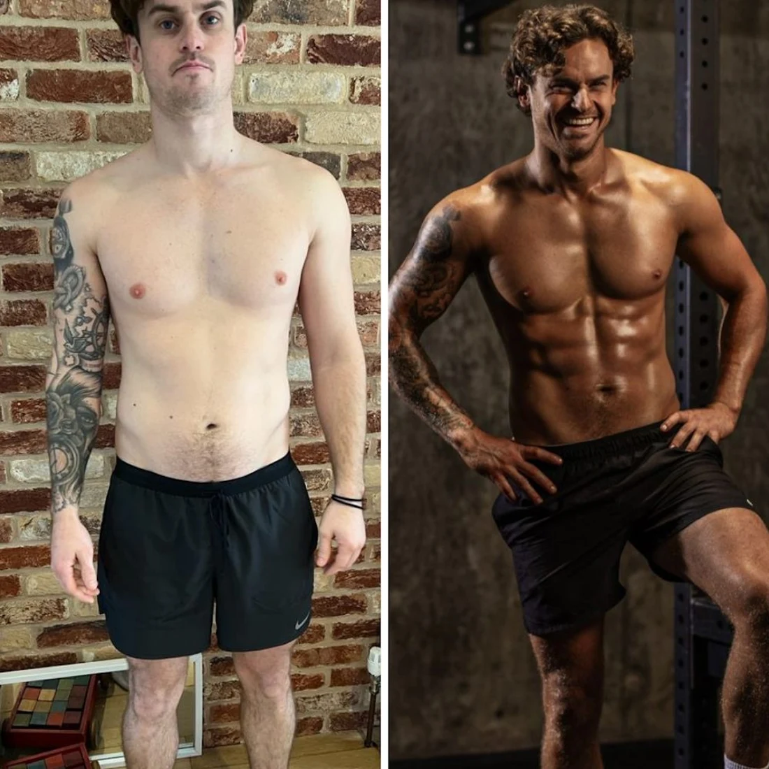 Josh’s before and after progress