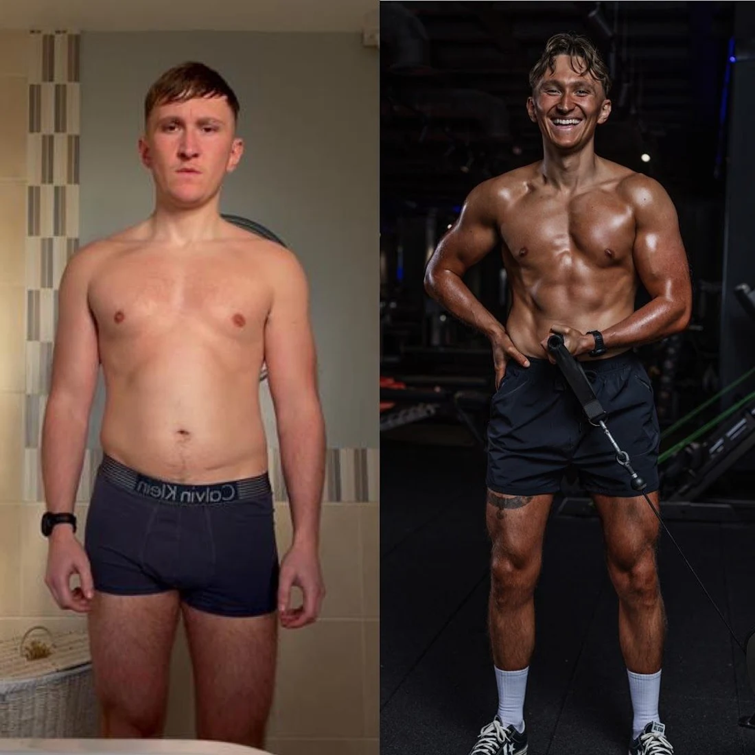 Morgan’s before and after progress